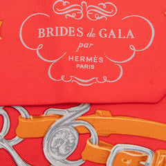 エルメス ツイリー ブリッド ドゥ ガラ BRIDES de GALA スカーフ レッド シルク レディース HERMES 【中古】
