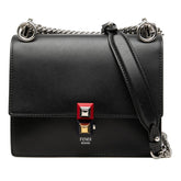 フェンディ キャナイ ミニ チェーン ショルダーバッグ 8M0381 ブラック レザー レディース FENDI 中古
