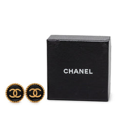 シャネル ヴィンテージ ココマーク イヤリング ゴールド ブラック メッキ レディース CHANEL 【中古】