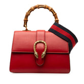 グッチ ディオニュソス バンブー ハンドバッグ ショルダーバッグ 2WAY 448075 レッド レザー レディース GUCCI 【中古】