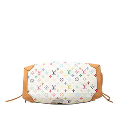 ルイ ヴィトン モノグラム マルチカラー ウルスラ ブロン ハンドバッグ M40123 ホワイト ベージュ PVC レザー レディース LOUIS VUITTON 中古