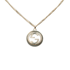グッチ インターロッキングG ロゴ チェーン ペンダント ネックレス 246490 SV925 シルバー レディース GUCCI 【中古】