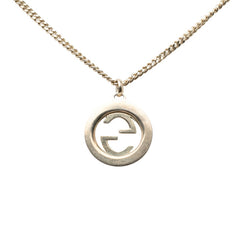 グッチ インターロッキングG ロゴ チェーン ペンダント ネックレス 246490 SV925 シルバー レディース GUCCI 【中古】