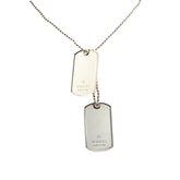 グッチ ドッグタグ IDタグ ボールチェーン ペンダントネックレス SV925 シルバー レディース GUCCI 【中古】