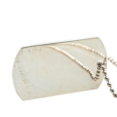 グッチ ドッグタグ IDタグ ボールチェーン ペンダントネックレス SV925 シルバー レディース GUCCI 【中古】