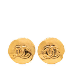 シャネル ヴィンテージ ココマーク ラウンド イヤリング ゴールド メッキ レディース CHANEL 【中古】