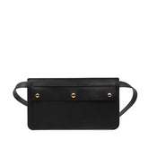 バーバリー ウエストバッグ ボディバッグ ブラック レザー レディース BURBERRY 【中古】