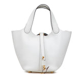 エルメス ピコタンロックPM ハンドバッグ ニューホワイト トリヨンクレマンス レディース HERMES 【中古】
