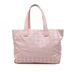 シャネル ココマーク ニュートラベル トートバッグ ショルダーバッグ A15991 ピンク キャンバス レザー レディース CHANEL 【中古】