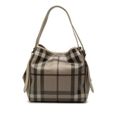 バーバリー ノバチェック トートバッグ ショルダーバッグ ベージュ系 PVC レザー レディース BURBERRY 【中古】