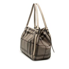 バーバリー ノバチェック トートバッグ ショルダーバッグ ベージュ系 PVC レザー レディース BURBERRY 【中古】