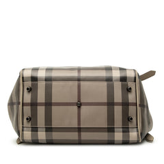 バーバリー ノバチェック トートバッグ ショルダーバッグ ベージュ系 PVC レザー レディース BURBERRY 【中古】