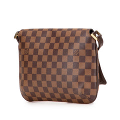 ルイ ヴィトン ダミエ ミュゼット タンゴ ロング ショルダーバッグ N51301 ブラウン PVC レザー レディース LOUIS VUITTON 【中古】