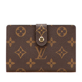 ルイ ヴィトン モノグラム ヴィエノワ 二つ折り財布 M61663 ブラウン PVC レザー レディース LOUIS VUITTON 【中古】