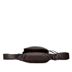 ボッテガヴェネタ イントレチャート ウエストバッグ ブラウン レザー レディース BOTTEGAVENETA 【中古】