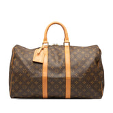 ルイ ヴィトン モノグラム キ-ポル45 ボストンバッグ トラベルバッグ M41428 ブラウン PVC レザー レディース LOUIS VUITTON 【中古】