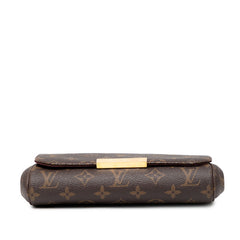 ルイ ヴィトン モノグラム フェイボリットPM チェーン ハンドバッグ ショルダーバッグ 2WAY M40717 ブラウン PVC レザー レディース LOUIS VUITTON 【中古】