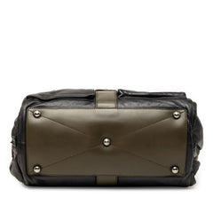 ロエベ ローラ チェーン ハンドバッグ ショルダーバッグ ブラック カーキ レザー レディース LOEWE 【中古】