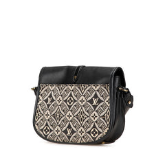 ルイ ヴィトン Since1854 ネオ ソミュールMM ショルダーバッグ M57488 ブラック キャンバス レザー レディース LOUIS VUITTON 【中古】