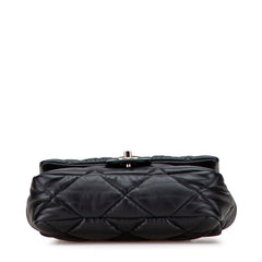 シャネル マトラッセ バブルキルト ココマーク チェーン ショルダーバッグ ブラック ラムスキン レディース CHANEL 【中古】