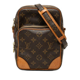 ルイ ヴィトン モノグラム アマゾン 斜め掛け ショルダーバッグ M45236 ブラウン PVC レザー レディース LOUIS VUITTON 【中古】