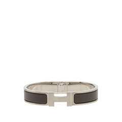 エルメス クリックH PM ブレスレット グレー シルバー マット メタル レディース HERMES 中古