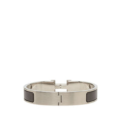 エルメス クリックH PM ブレスレット グレー シルバー マット メタル レディース HERMES 中古
