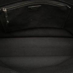 サンローラン RIVE GAUCHE リヴ ゴーシュ ロゴプリント トートバッグ GNR509415 ブラック キャンバス レザー レディース SAINT LAURENT 【中古】