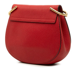 クロエ ドリュー チェーン ショルダーバッグ レッド レザー レディース Chloe 【中古】