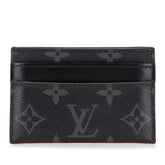 ルイ ヴィトン モノグラム エクリプス ポルト カルト ダブル カードケース M62170 ブラック PVC レザー メンズ LOUIS VUITTON 【中古】