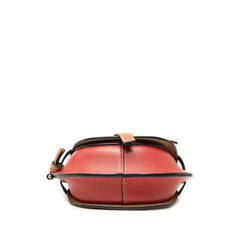 ロエベ ゲート ミニ 斜め掛け ショルダーバッグ レッド系 ブラウン レザー レディース LOEWE 【中古】