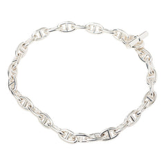 エルメス シェーヌダンクルGM チェーン 2連 ブレスレット チョーカー ネックレス 29コマ SV925 シルバー レディース HERMES 【中古】