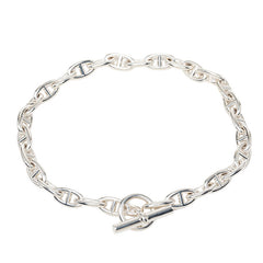 エルメス シェーヌダンクルGM チェーン 2連 ブレスレット チョーカー ネックレス 29コマ SV925 シルバー レディース HERMES 【中古】