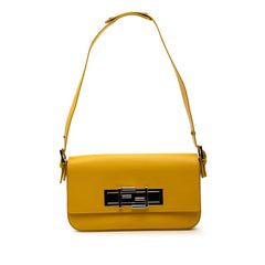 フェンディ トレバケット ショルダーバッグ 8BR720 イエロー レザー レディース FENDI 【中古】