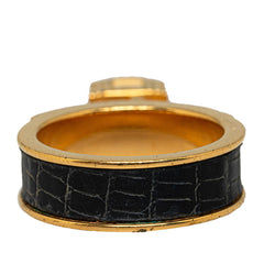 エルメス ケリー スカーフリング ゴールド ブラック メッキ レディース HERMES 【中古】