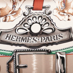 エルメス カレ90 Chevaux de trait 輓馬 スカーフ 大判スカーフ ピンク系 マルチカラー シルク レディース HERMES 中古
