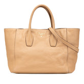 プラダ トートバッグ ショルダーバッグ 2WAY ベージュ レザー レディース PRADA 【中古】
