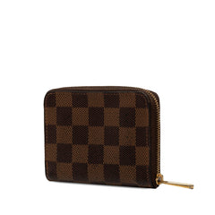 ルイ ヴィトン ダミエ ジッピー コインパース コインケース 小銭入れ N63070 ブラウン PVC レディース LOUIS VUITTON 【中古】