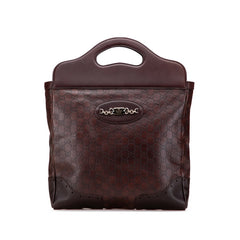 グッチ グッチシマ トートバッグ 145777 ブラウン レザー レディース GUCCI 【中古】