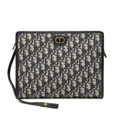 ディオール オブリーク 30 モンテーニュ クラッチバッグ ネイビー キャンバス レザー レディース Dior 【中古】