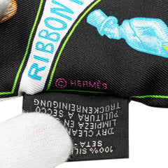 エルメス ツイリー Funny Ice Cream ファニー アイスクリーム スカーフ ブラック マルチカラー シルク レディース HERMES 【中古】