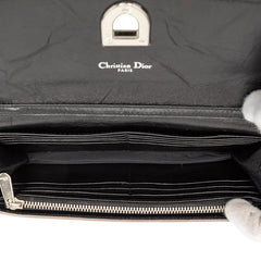 ディオール ディオラマ チェーンウォレット ショルダーバッグ ブラック ホワイト レザー レディース Dior 【中古】