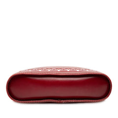 サンローラン ヴィンテージ Yカット ショルダーバッグ レッド レザー レディース SAINT LAURENT 【中古】