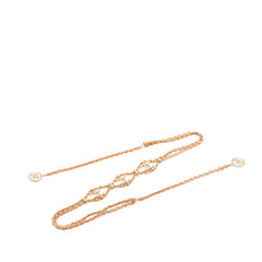 シャネル ココマーク チェーンネックレス B18C刻印 ゴールド オレンジ レザー メッキ レディース CHANEL 【中古】