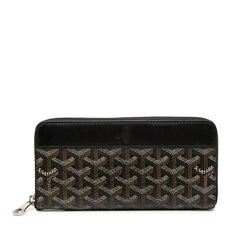 ゴヤール マティニョンGM 長財布 ブラック PVC レザー レディース GOYARD 【中古】