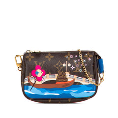 ルイ ヴィトン モノグラム ヴィヴィエンヌ ミニポシェットアクセソワール ポシェット M68489 ブラウン マルチカラー PVC レザー レディース LOUIS VUITTON 【中古】