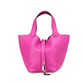 エルメス ピコタンロックPM ハンドバッグ マグノリア ピンク シルバー金具 トリヨンクレマンス レディース HERMES 【中古】