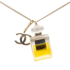 シャネル ココマーク No.5 パフュームボトル モチーフ チェーン ペンダント ネックレス 09A ゴールド メッキ プラスチック レディース CHANEL 【中古】