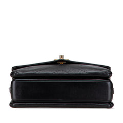 シャネル シェブロン ココマーク チェーン ショルダーバッグ ハンドバッグ ブラック ラムスキン レディース CHANEL 【中古】