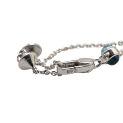 グッチ ハートモチーフ ネックレス SV925 シルバー ブルートパーズ レディース GUCCI 【中古】